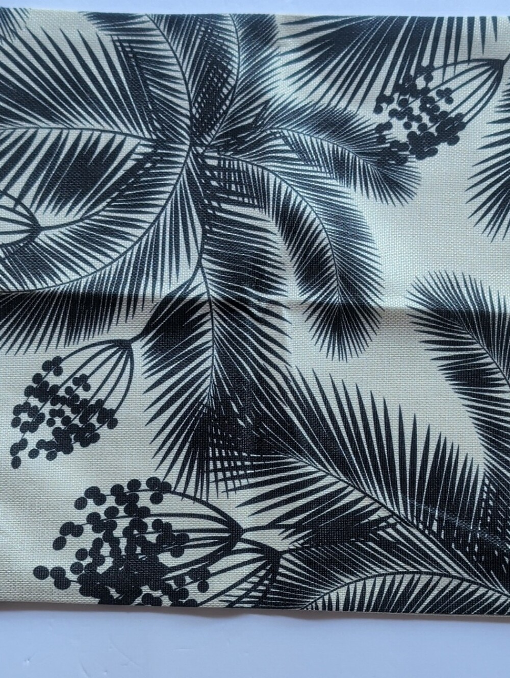 Set Of 2 Tropical Palm Print Accent Pillow Covers In Black and Cream NWOT